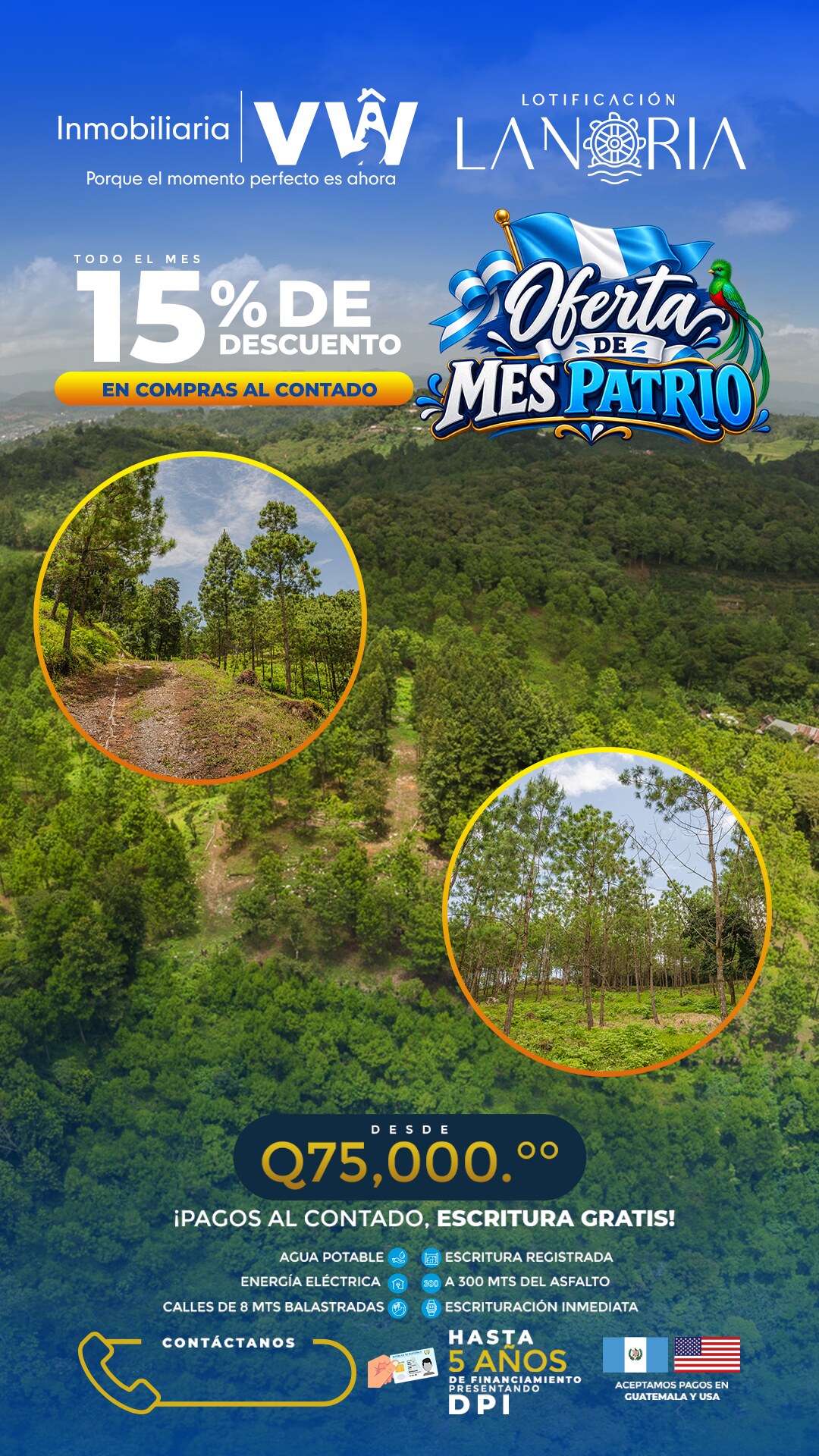 :::🏡🌳 OFERTA DE SEPTIEMBRE… ESPECTACULARES TERRENOS TIPO CAMPESTRES - EN VENTA ••• LA NORIA  / COBÁN  ALTA VERAPAZ::.