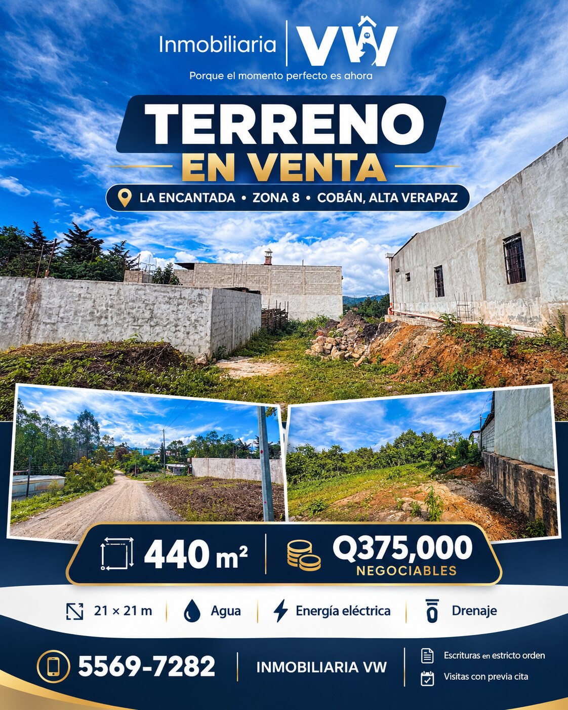 🏡✨ ¡TERRENO EN VENTA EN COBÁN, ALTA VERAPAZ! ✨🏡  📍 LA ENCANTADA, ZONA 8 — COBÁN